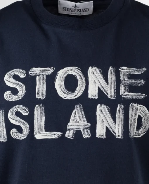 Stone Island T-shirt paint brush logo V0020