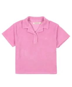 The New Society badstof polo roze