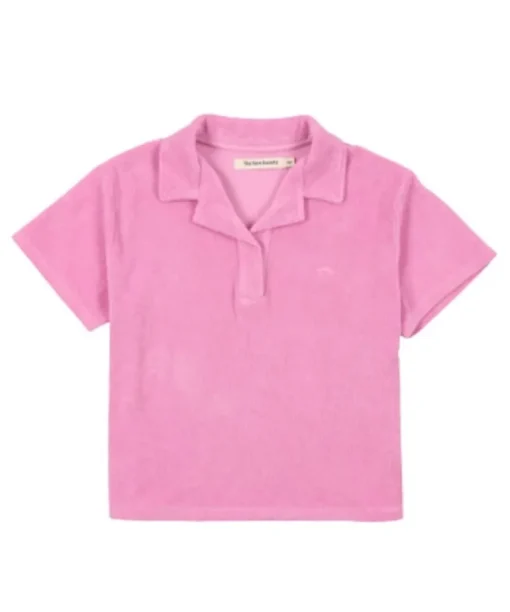 The New Society badstof polo roze