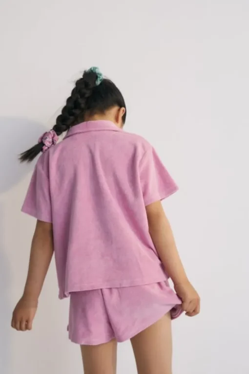 The New Society badstof polo roze