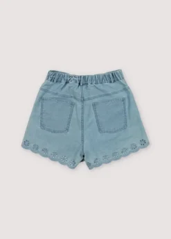 The New Society broderie jeans short