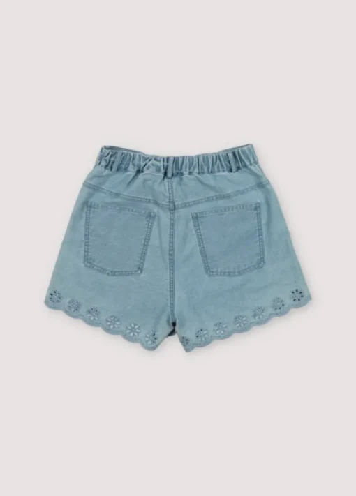 The New Society broderie jeans short