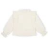 The New Society Glacier muslin ruffle blouse