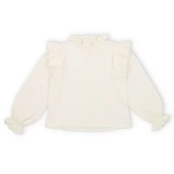 The New Society Glacier muslin ruffle blouse
