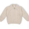 The New Society kabel gebeid vest