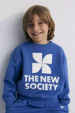 The New Society Mykonos sweater kobalt