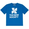 The New Society Mykonos T-shirt kobalt