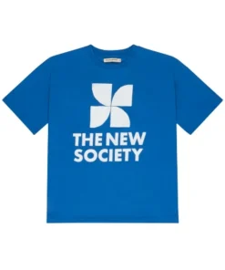 The New Society Mykonos T-shirt kobalt