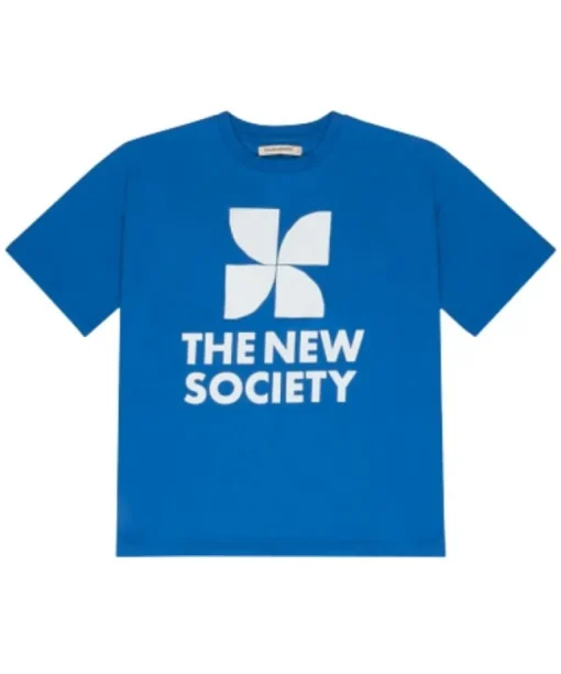 The New Society Mykonos T-shirt kobalt