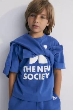 The New Society Mykonos T-shirt kobalt