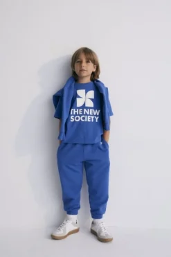 The New Society Mykonos T-shirt kobalt