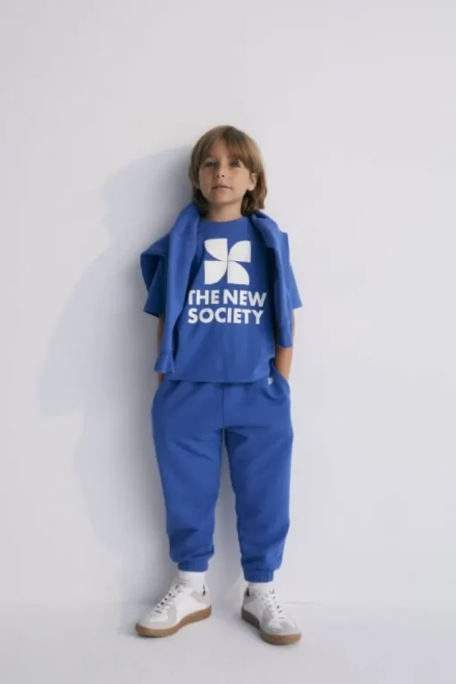 The New Society Mykonos T-shirt kobalt