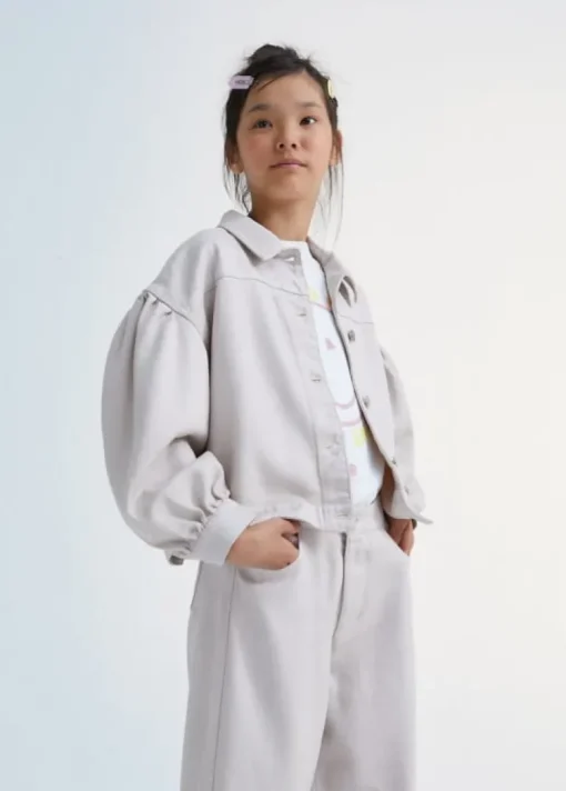 The New Society silver denim jacket