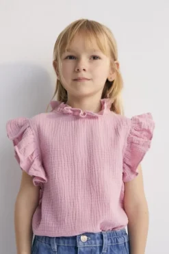 The New Society Spyros muslin blouse roze