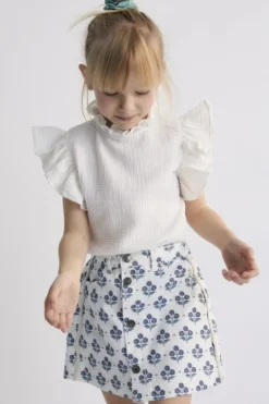 The New Society Spyros muslin blouse coconut