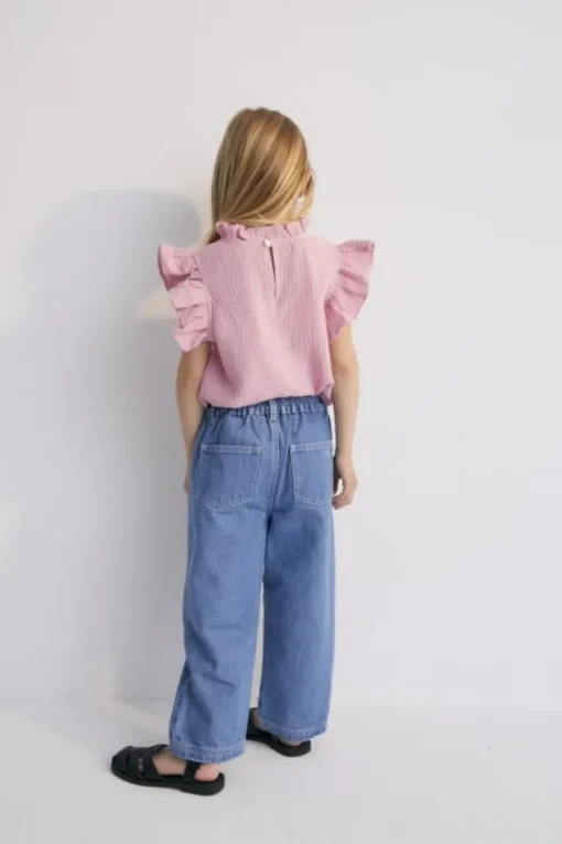 The New Society Spyros muslin blouse roze