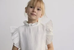 The New Society Spyros muslin blouse coconut
