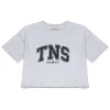 The New Society Zoe cropped T-shirt grey
