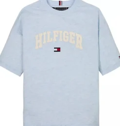 Tommy Hilfiger varsity logo T-shirt lichtblauw