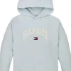 Tommy Hilfiger varsity logo hoodie lichtblauw