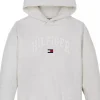 Tommy Hilfiger varsity logo hoodie lichtgrijs