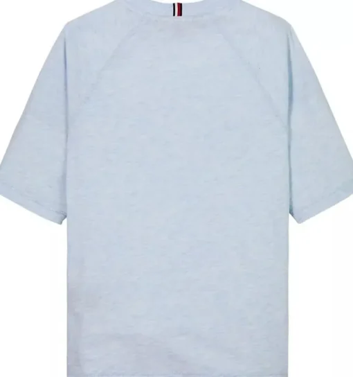Tommy Hilfiger varsity logo T-shirt lichtblauw