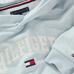Tommy Hilfiger varsity logo hoodie lichtblauw