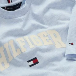 Tommy Hilfiger varsity logo T-shirt lichtblauw