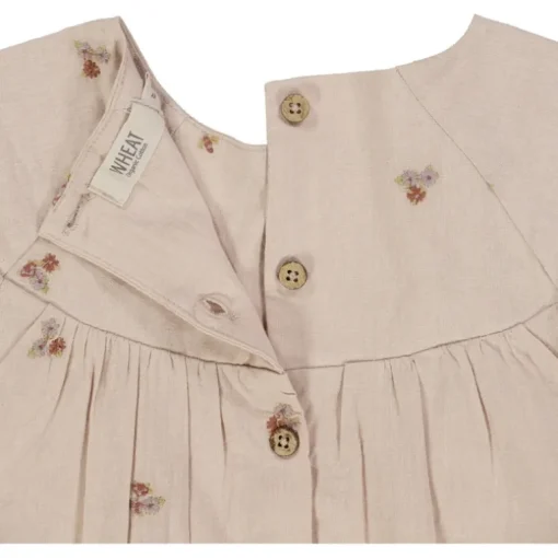 Wheat embroderie flowers dress