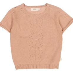 Wheat gebreide korte mouwen top
