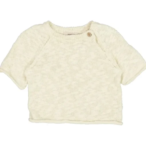 Wheat gebreide korte mouwen top