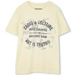 Zadig & Voltaire art is truth T-shirt lichtgeel