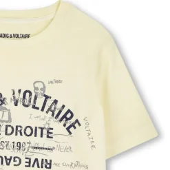 Zadig & Voltaire art is truth T-shirt lichtgeel