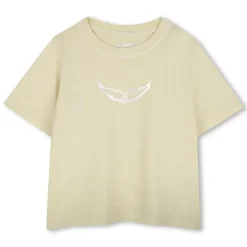 Zadig & Voltaire wings T-shirt lichtgeel