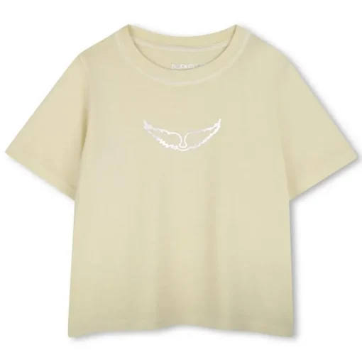 Zadig & Voltaire wings T-shirt lichtgeel