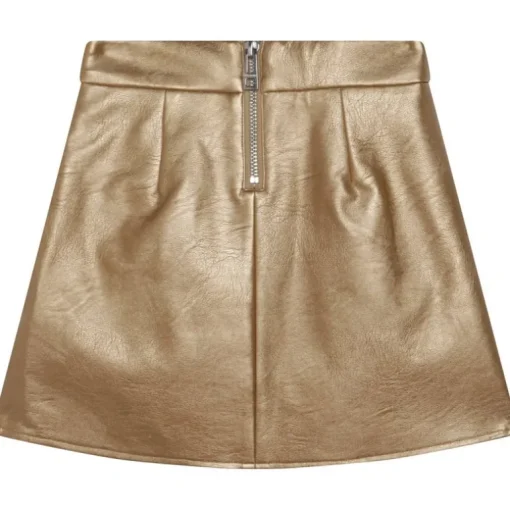Zadig&Voltaire leather-look rok goud